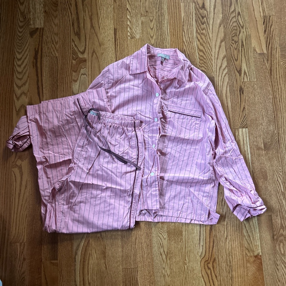 J. Crew Pink Striped pajamas